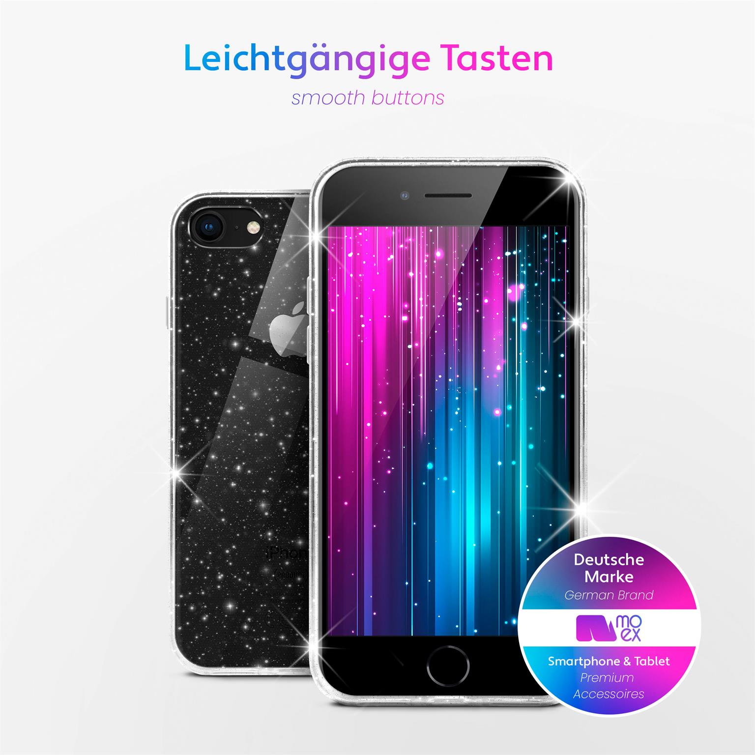 moex Sparky Case iPhone SE (2020) mit Glitzer Design – Weiteres Produktbild 2