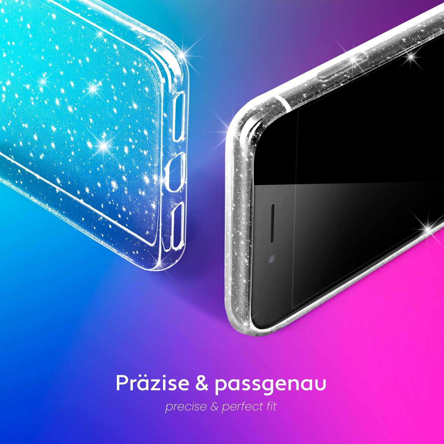 moex Sparky Case iPhone SE (2020) mit Glitzer Design – Weiteres Produktbild 3
