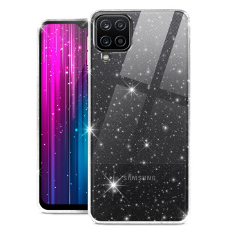 moex Sparky Case Samsung Galaxy A12 mit Glitzer Design – CLEAR