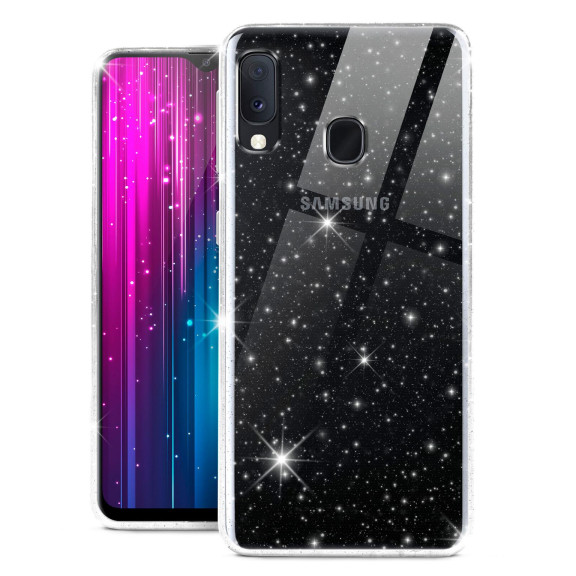 moex Sparky Case Samsung Galaxy A20e mit Glitzer Design – Weiteres Produktbild 1 moex Sparky Case Samsung Galaxy A20e mit Glitzer Design – Weiteres Produktbild 1