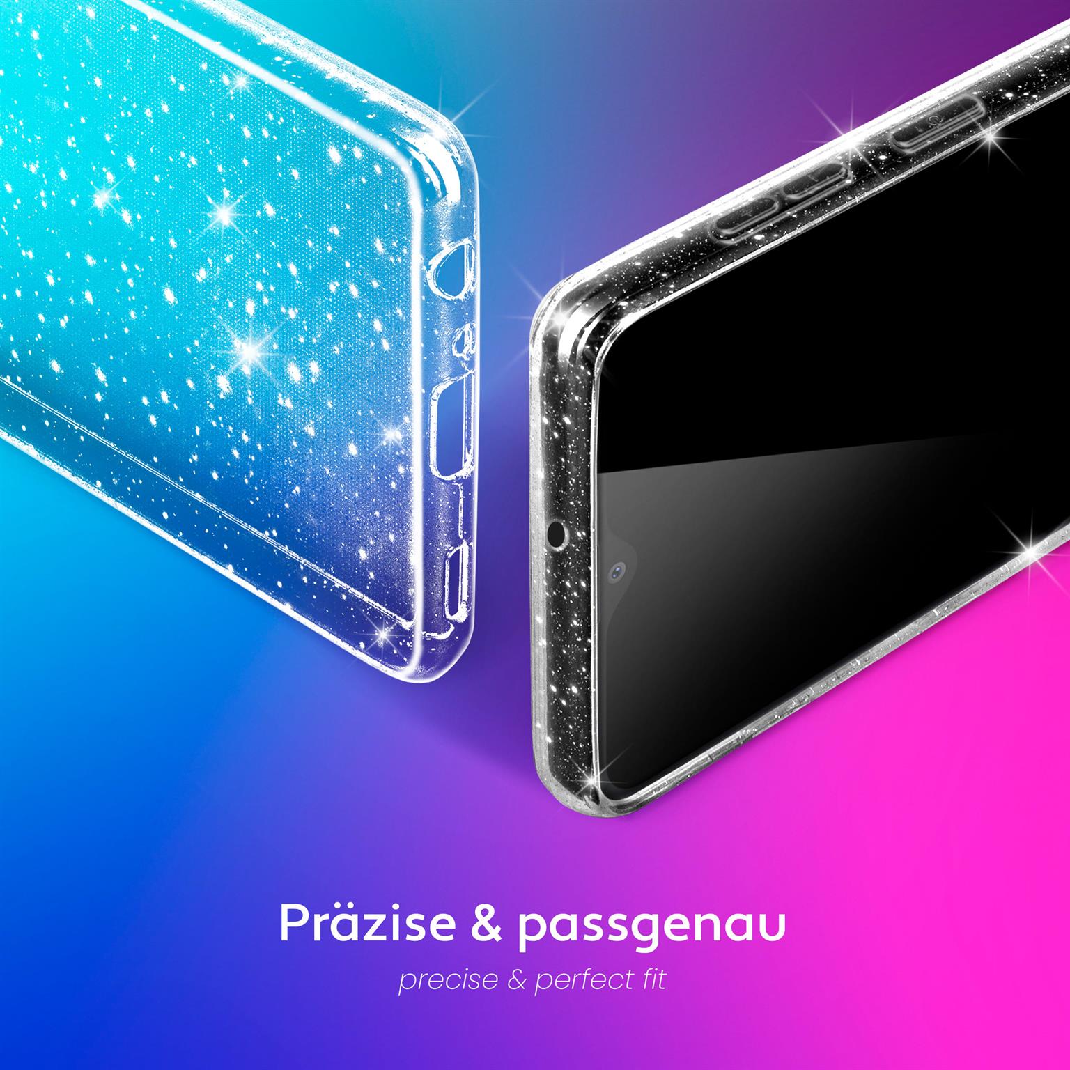 moex Sparky Case Samsung Galaxy A20e mit Glitzer Design – Weiteres Produktbild 3