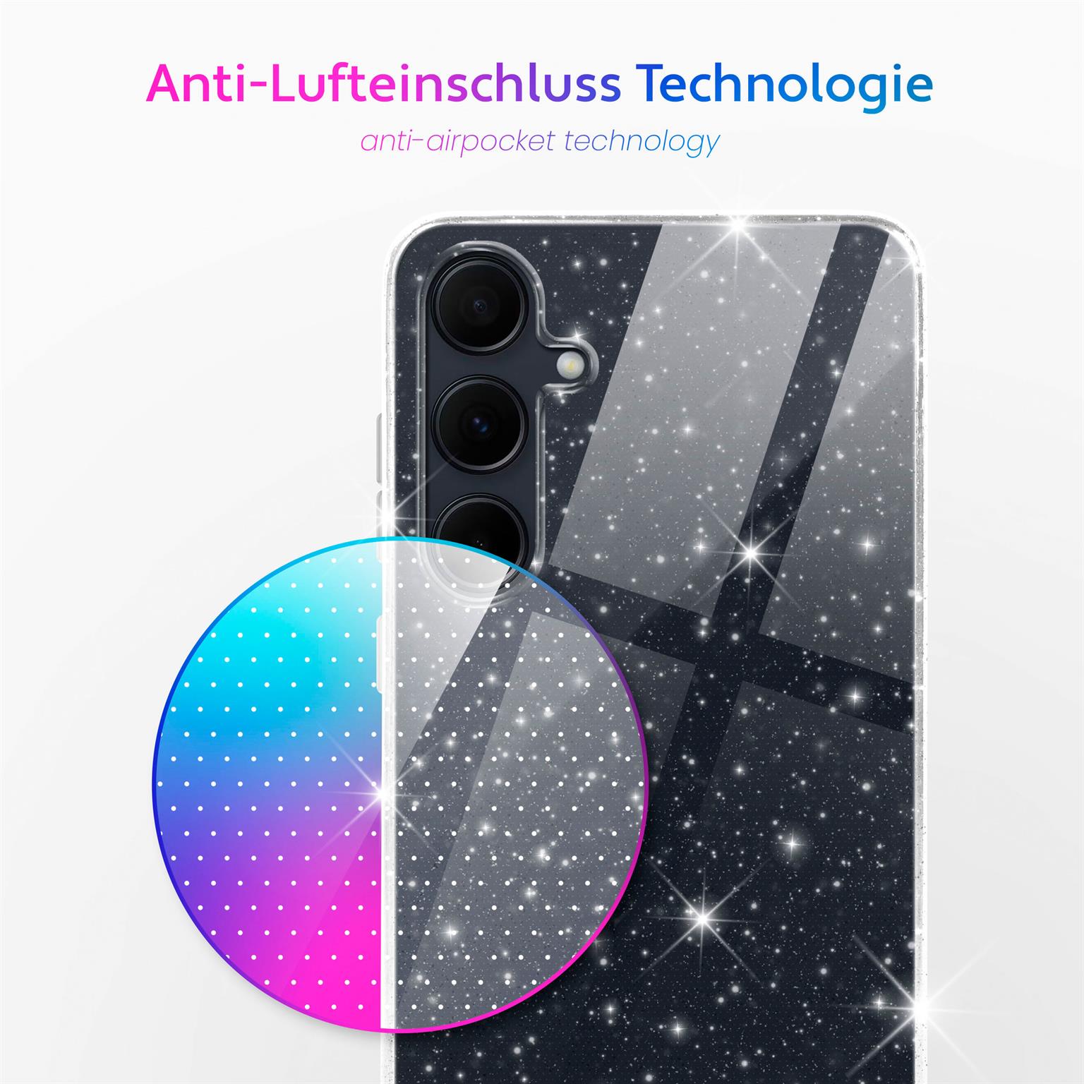 moex Sparky Case Samsung Galaxy A35 5G mit Glitzer Design – Weiteres Produktbild 4