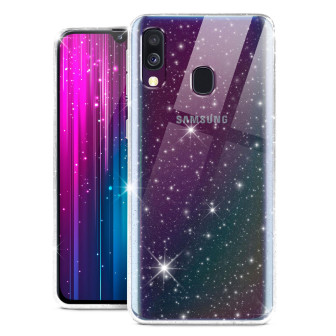 moex Sparky Case Samsung Galaxy A40 mit Glitzer Design – CLEAR