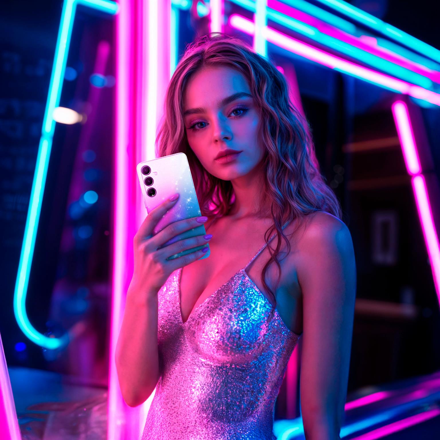 moex Sparky Case Samsung Galaxy A56 5G mit Glitzer Design – Weiteres Produktbild 6