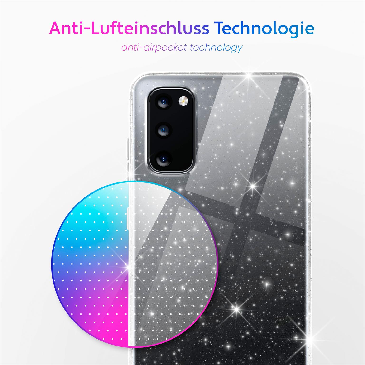 moex Sparky Case Samsung Galaxy S20 5G mit Glitzer Design – Weiteres Produktbild 5