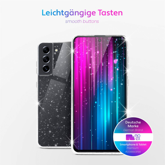 moex Sparky Case Samsung Galaxy S21 FE 5G mit Glitzer Design – Weiteres Produktbild 3