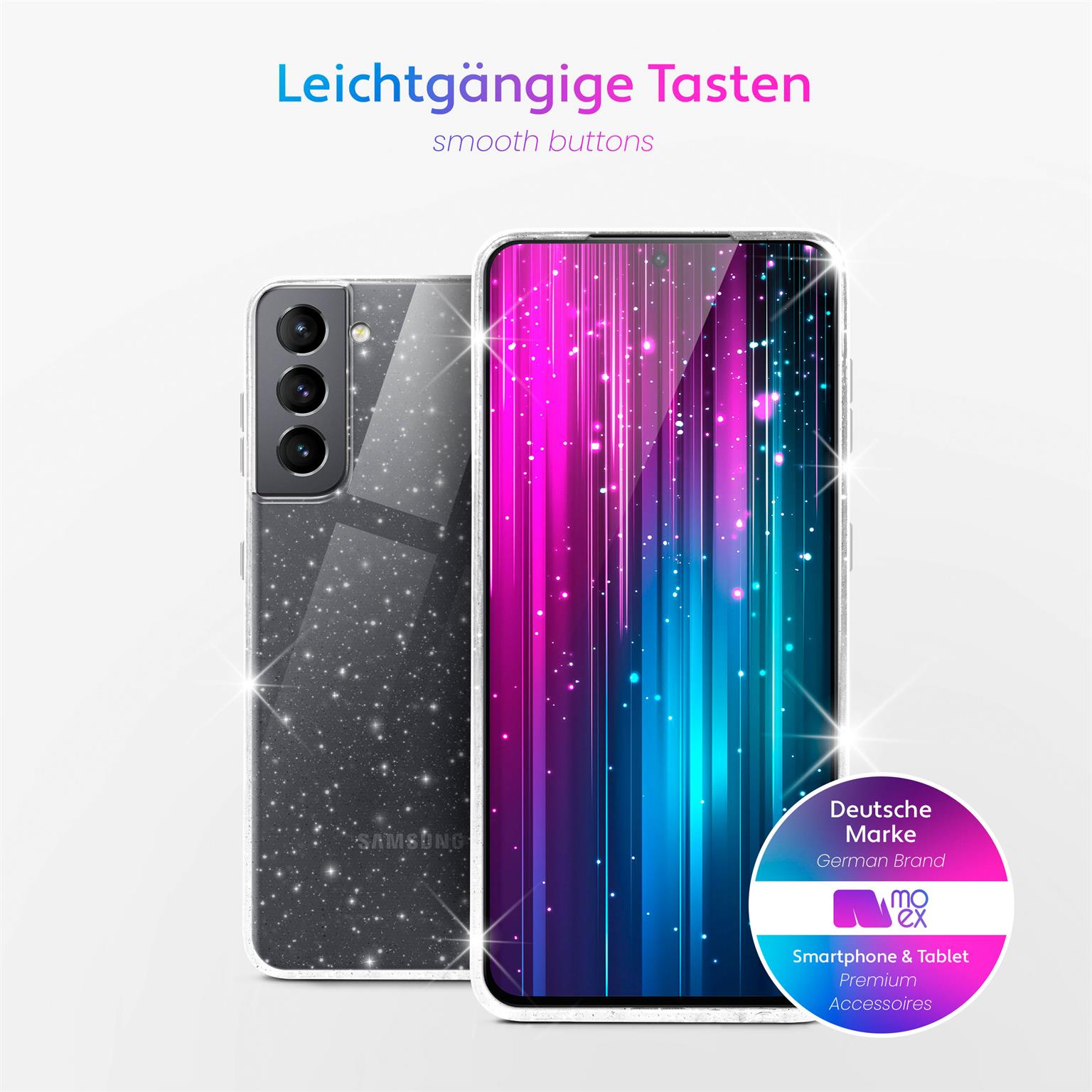 moex Sparky Case Samsung Galaxy S21 mit Glitzer Design – Weiteres Produktbild 3