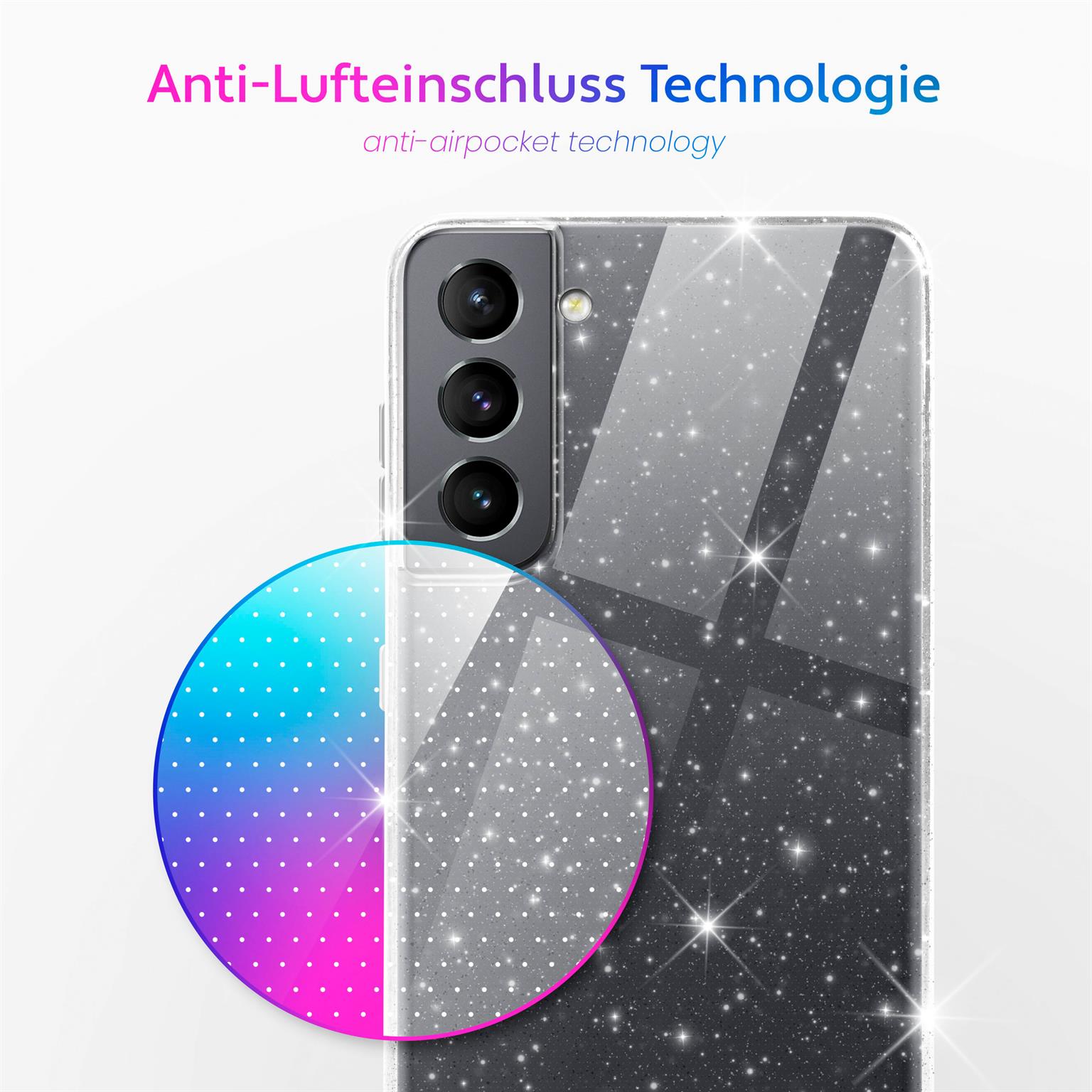 moex Sparky Case Samsung Galaxy S21 mit Glitzer Design – Weiteres Produktbild 5
