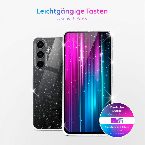 moex Sparky Case Samsung Galaxy S24 FE mit Glitzer Design – Weiteres Produktbild 3