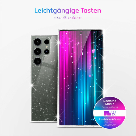 moex Sparky Case Samsung Galaxy S24 Ultra mit Glitzer Design – Weiteres Produktbild 3 moex Sparky Case Samsung Galaxy S24 Ultra mit Glitzer Design – Weiteres Produktbild 3