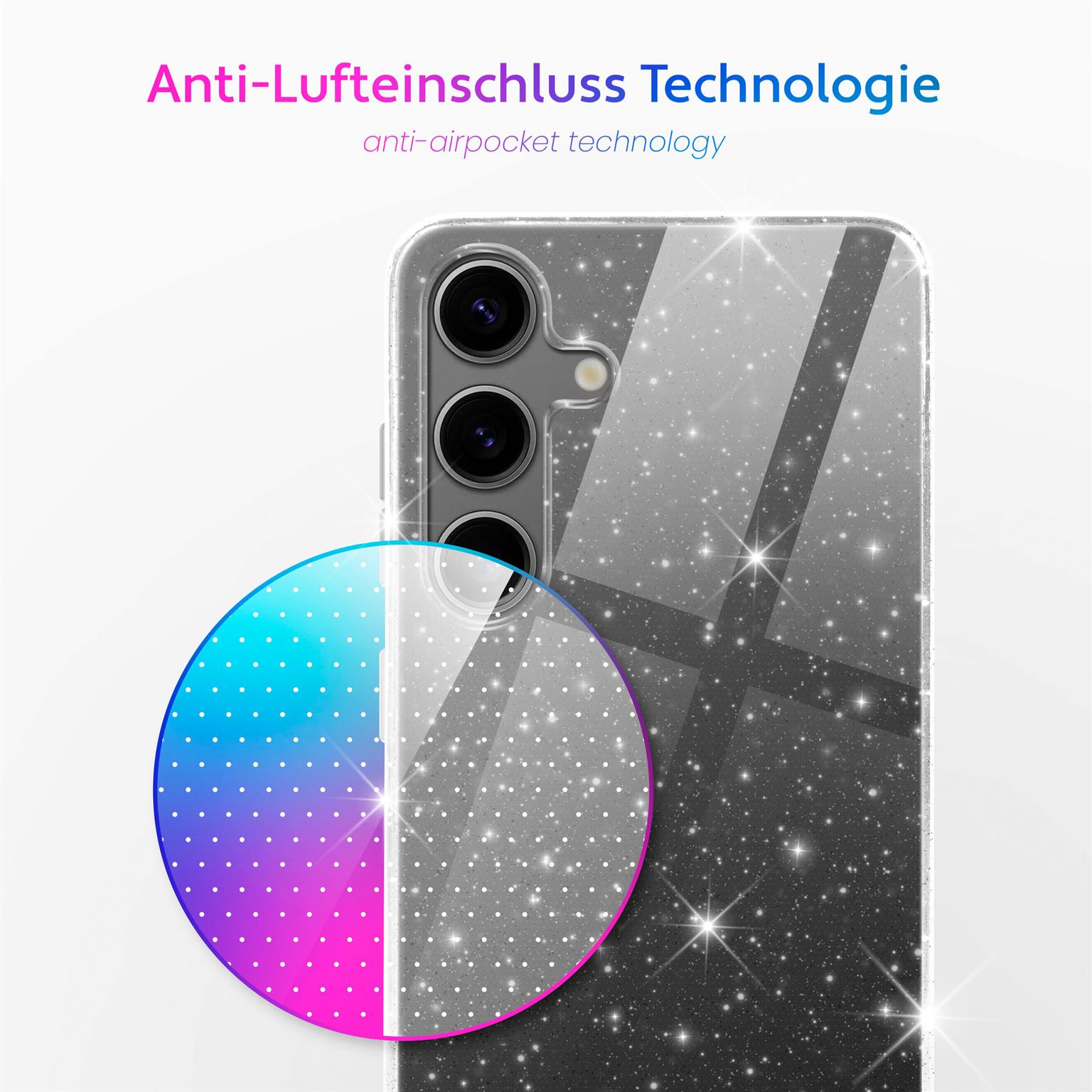 moex Sparky Case Samsung Galaxy S24 mit Glitzer Design – Weiteres Produktbild 5