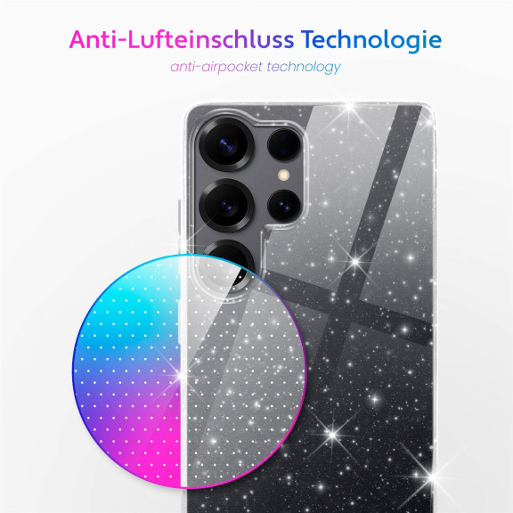 moex Sparky Case Samsung Galaxy S25 Ultra mit Glitzer Design – Weiteres Produktbild 5