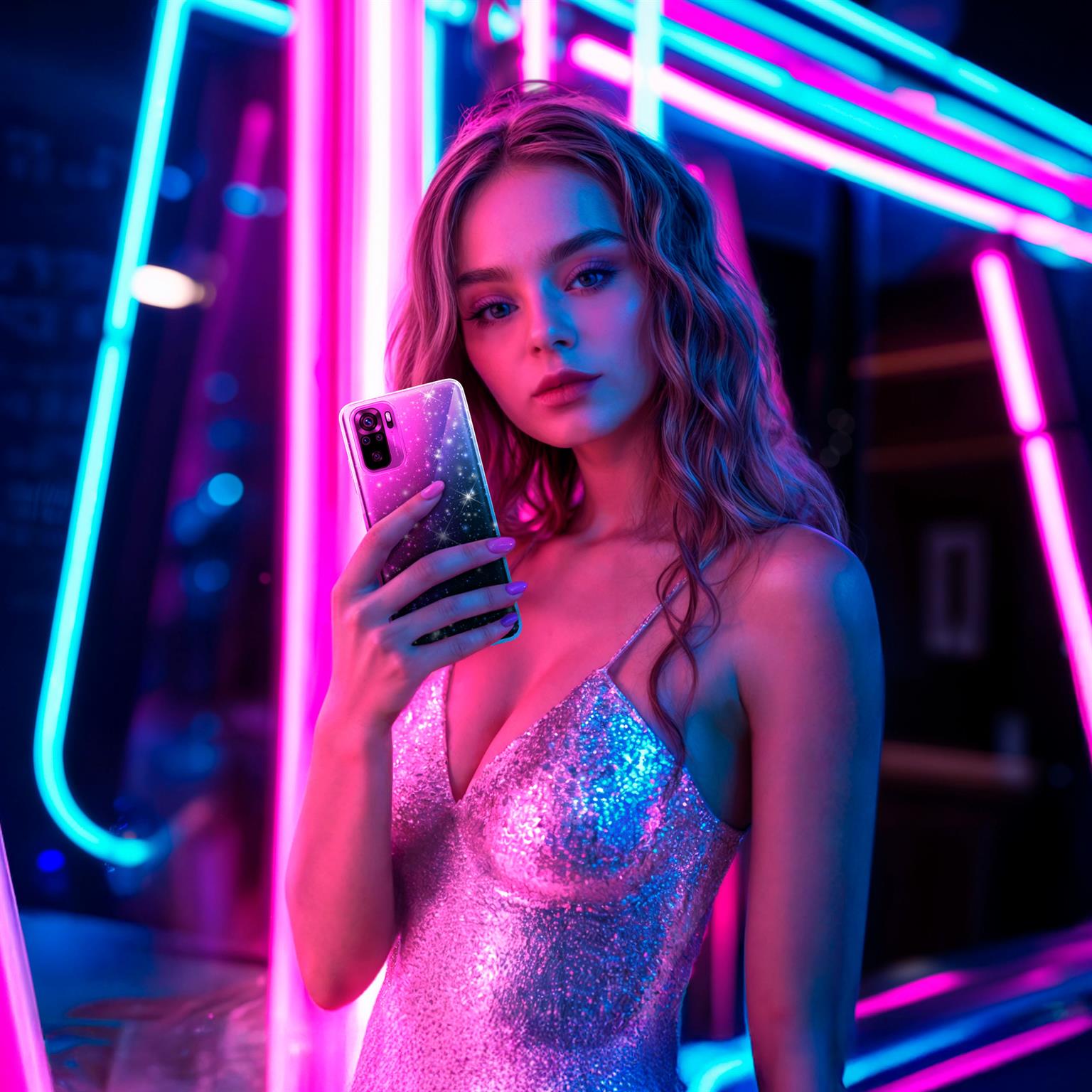 moex Sparky Case Redmi Note 10S mit Glitzer Design – Weiteres Produktbild 6