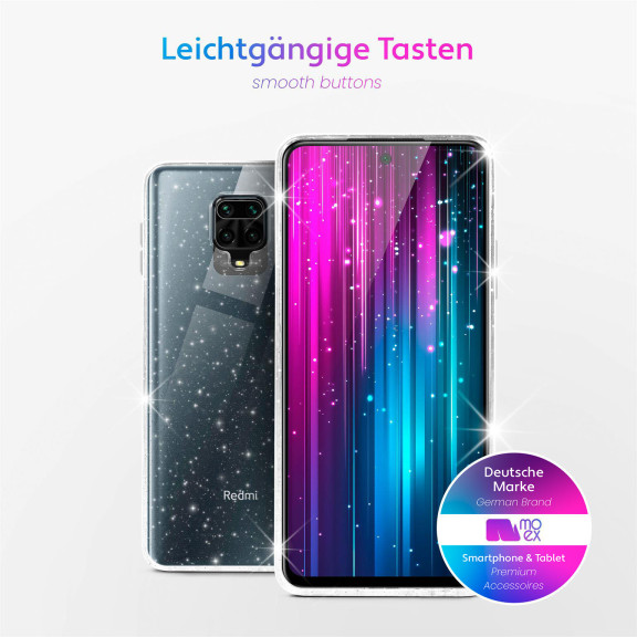 moex Sparky Case Redmi Note 9 Pro mit Glitzer Design – Weiteres Produktbild 3