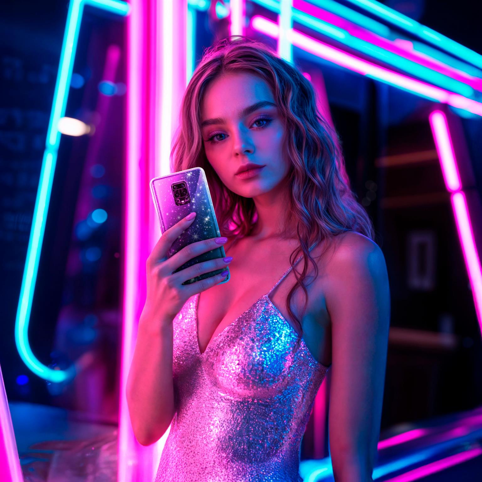 moex Sparky Case Redmi Note 9 Pro mit Glitzer Design – Weiteres Produktbild 5