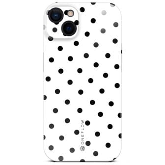 ONEFLOW ONEFLOW Splash Cover iPhone 15 Design Muster – Polka Noir