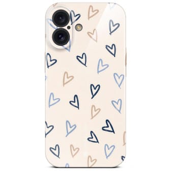 ONEFLOW ONEFLOW Splash Cover iPhone 16 Design Muster – Denim Doodles