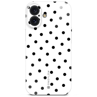 ONEFLOW ONEFLOW Splash Cover iPhone 16 Design Muster – Polka Noir
