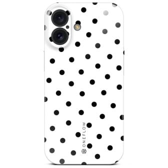 ONEFLOW ONEFLOW Splash Cover iPhone 16 Design Muster – Polka Noir