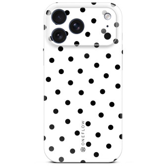 ONEFLOW Splash Cover iPhone 17 Pro Design Muster – Polka Noir