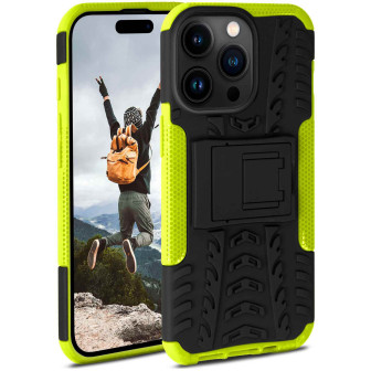 ONEFLOW Tank Case iPhone 15 Pro Panzerhülle Outdoor – Lime ONEFLOW Tank Case iPhone 15 Pro Panzerhülle Outdoor – Lime