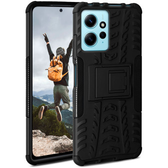 ONEFLOW Tank Case Redmi Note 12 (4G) Panzerhülle Outdoor – Obsidian