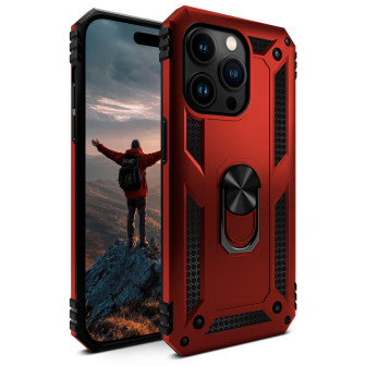 ONEFLOW Titan Cover iPhone 15 Pro Panzerhülle Stoßfest – Inferno Red