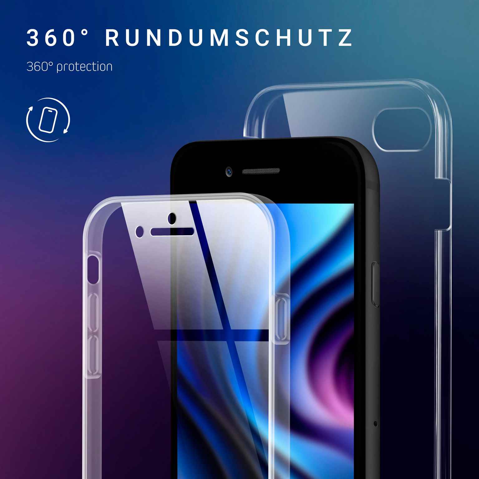 ONEFLOW Touch Case iPhone 8 Komplett Hülle 360 Grad – Weiteres Produktbild 2 ONEFLOW Touch Case iPhone 8 Komplett Hülle 360 Grad – Weiteres Produktbild 2