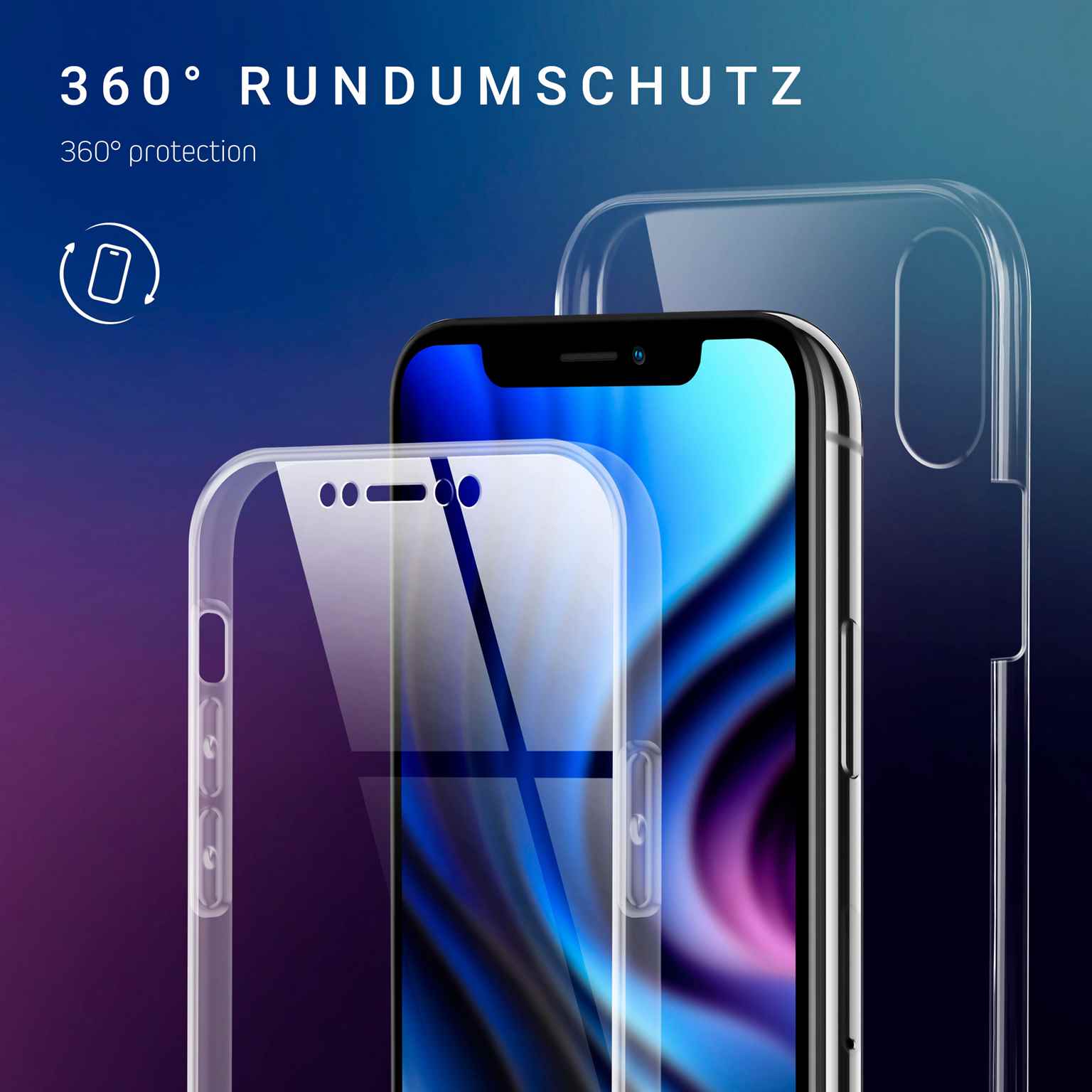 ONEFLOW Touch Case iPhone XS Max Komplett Hülle 360 Grad – Weiteres Produktbild 2 ONEFLOW Touch Case iPhone XS Max Komplett Hülle 360 Grad – Weiteres Produktbild 2