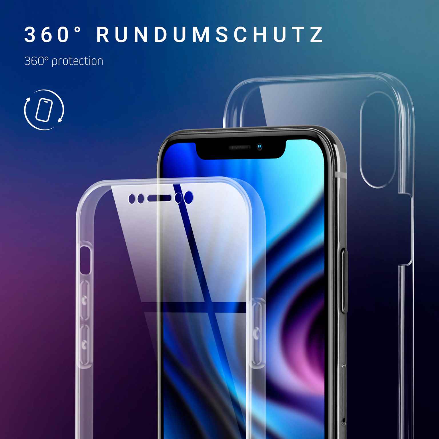 ONEFLOW Touch Case iPhone XS Komplett Hülle 360 Grad – Weiteres Produktbild 2 ONEFLOW Touch Case iPhone XS Komplett Hülle 360 Grad – Weiteres Produktbild 2