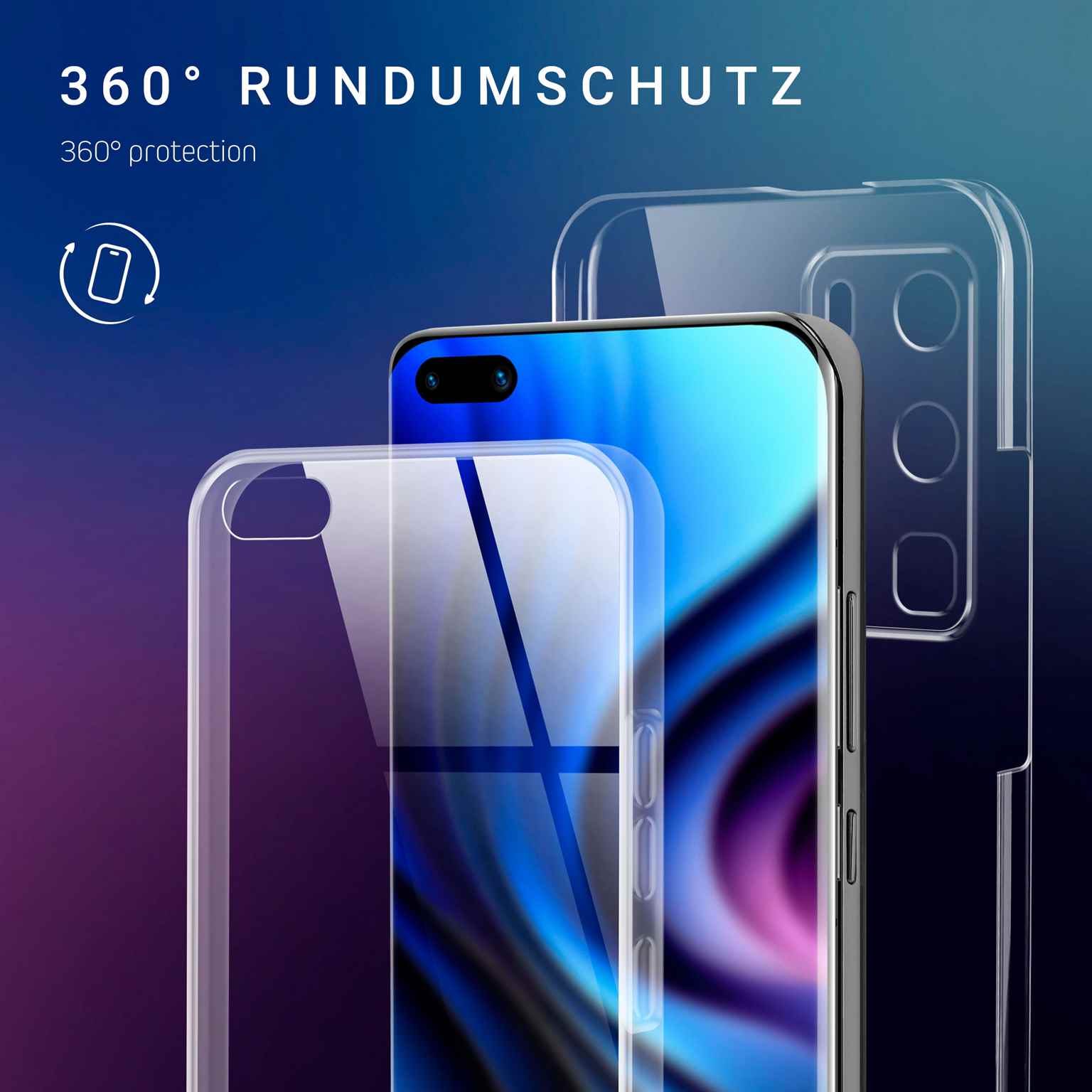ONEFLOW Touch Case Huawei P40 Pro Plus Komplett Hülle 360 Grad – Weiteres Produktbild 2