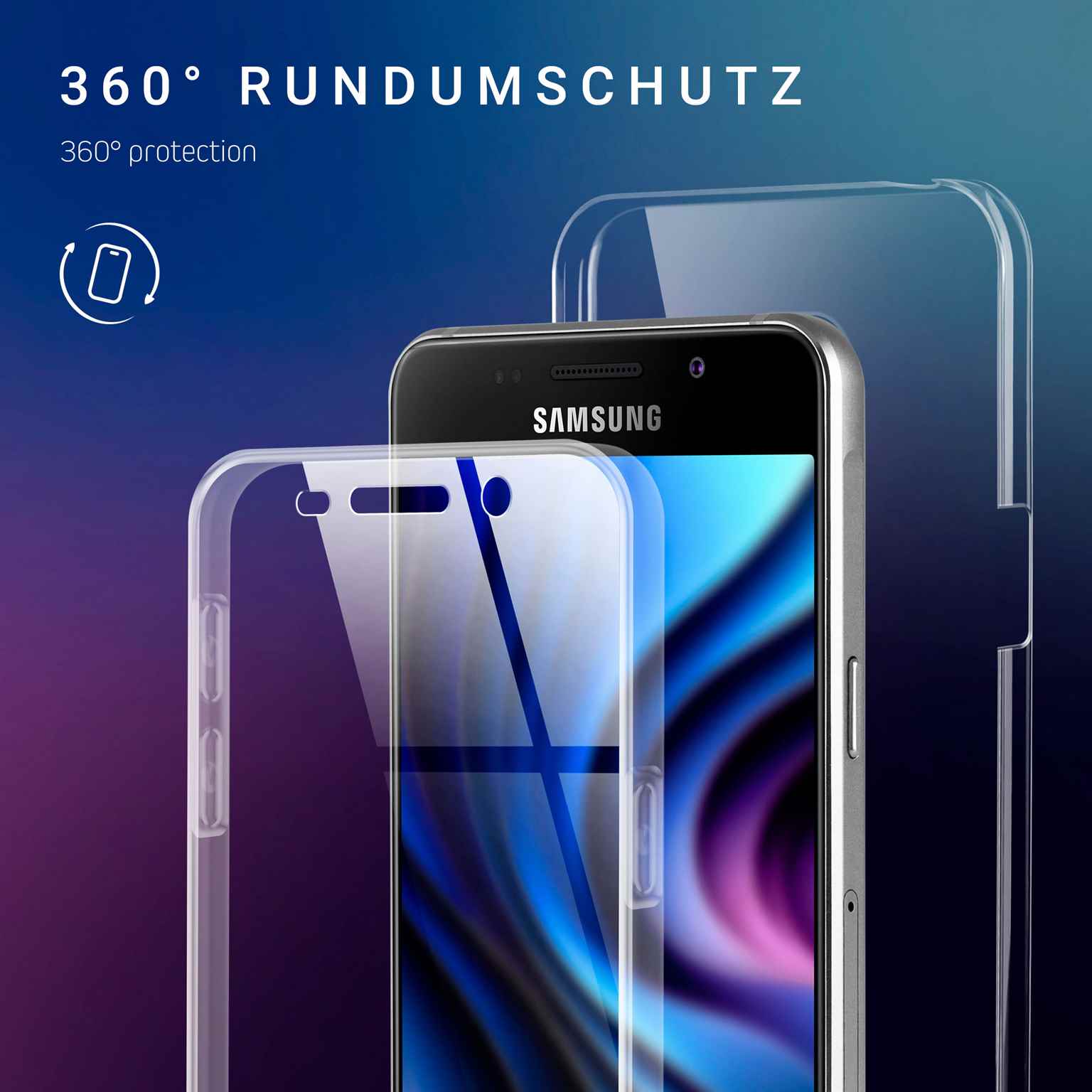 ONEFLOW Touch Case Samsung Galaxy A3 (2016) Komplett Hülle 360 Grad – Weiteres Produktbild 2 ONEFLOW Touch Case Samsung Galaxy A3 (2016) Komplett Hülle 360 Grad – Weiteres Produktbild 2