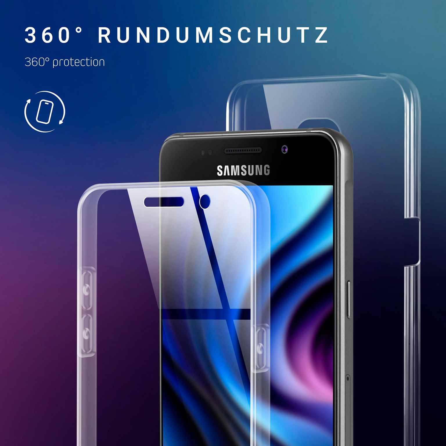 ONEFLOW Touch Case Samsung Galaxy A7 (2016) Komplett Hülle 360 Grad – Weiteres Produktbild 2 ONEFLOW Touch Case Samsung Galaxy A7 (2016) Komplett Hülle 360 Grad – Weiteres Produktbild 2
