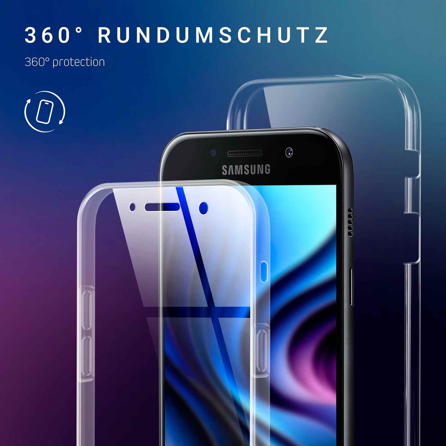 ONEFLOW Touch Case Samsung Galaxy A7 (2017) Komplett Hülle 360 Grad – Weiteres Produktbild 2 ONEFLOW Touch Case Samsung Galaxy A7 (2017) Komplett Hülle 360 Grad – Weiteres Produktbild 2