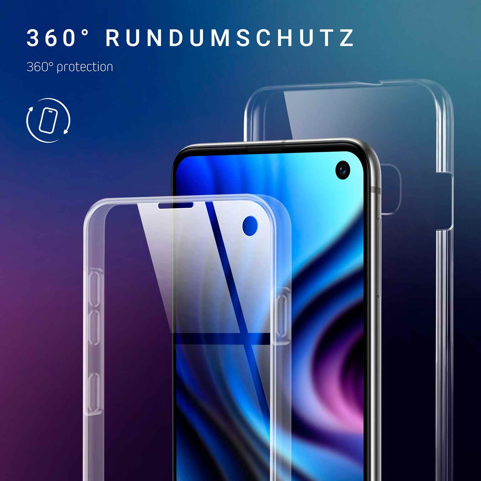 ONEFLOW Touch Case Samsung Galaxy S10e Komplett Hülle 360 Grad – Weiteres Produktbild 2