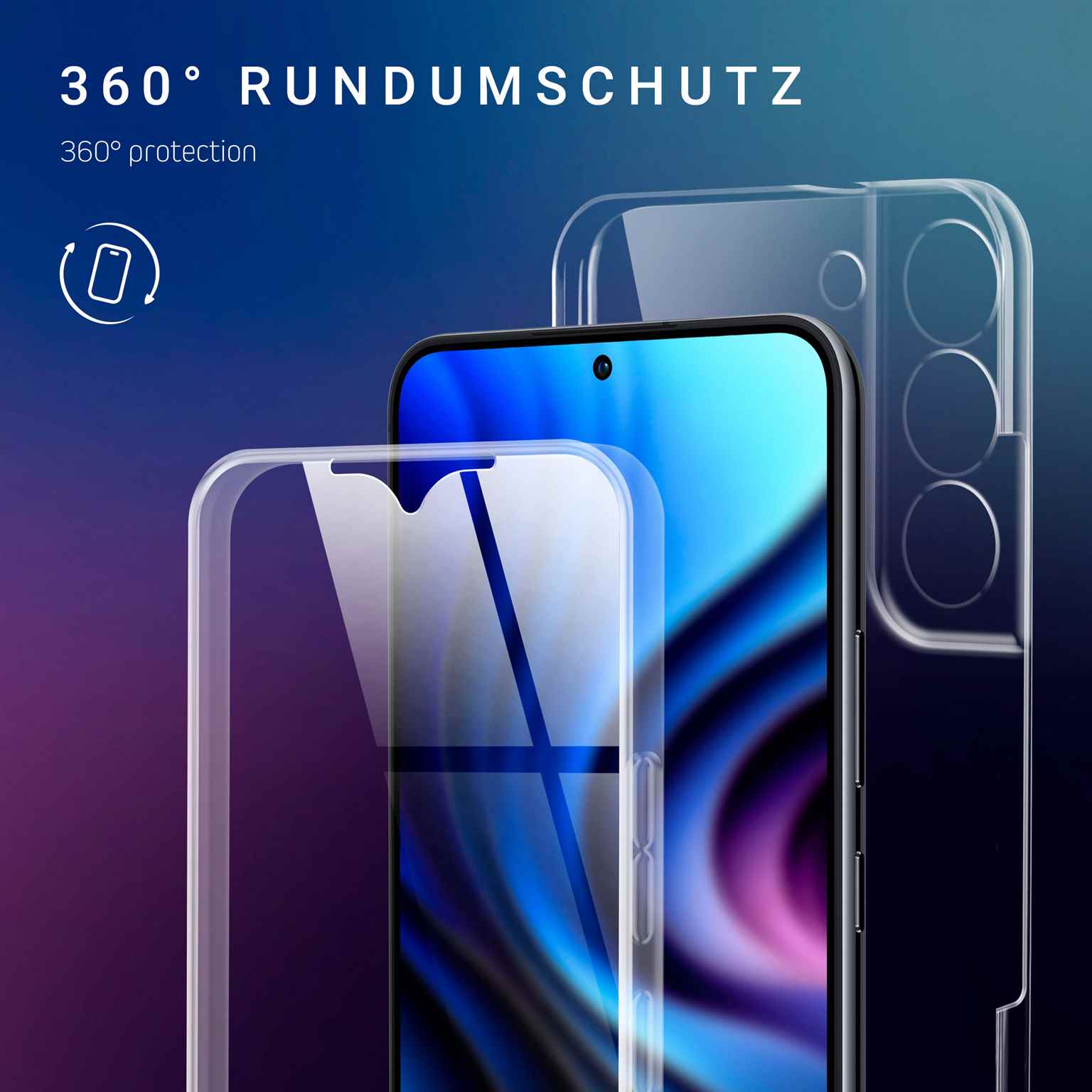 ONEFLOW Touch Case Samsung Galaxy S22 Plus Komplett Hülle 360 Grad – Weiteres Produktbild 2