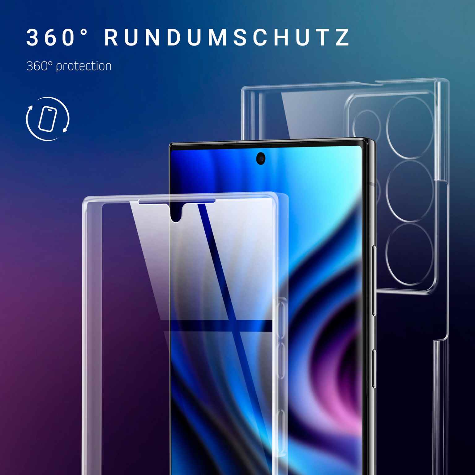 ONEFLOW Touch Case Samsung Galaxy S23 Ultra Komplett Hülle 360 Grad – Weiteres Produktbild 2 ONEFLOW Touch Case Samsung Galaxy S23 Ultra Komplett Hülle 360 Grad – Weiteres Produktbild 2