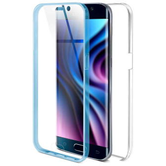 ONEFLOW ONEFLOW Touch Case Samsung Galaxy S6 Edge Komplett Hülle 360 Grad – Azur-Türkis