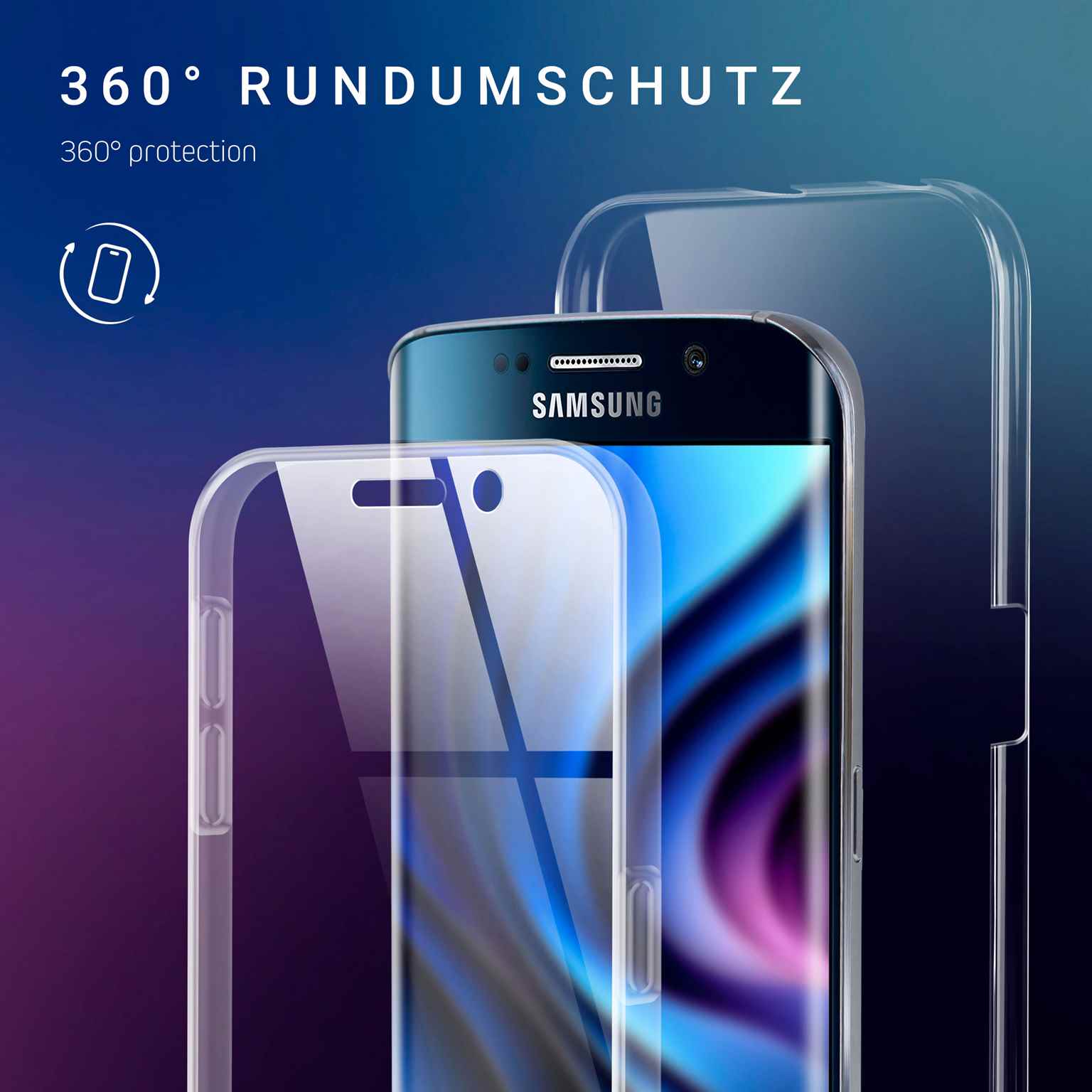 ONEFLOW Touch Case Samsung Galaxy S6 Edge Komplett Hülle 360 Grad – Weiteres Produktbild 2 ONEFLOW Touch Case Samsung Galaxy S6 Edge Komplett Hülle 360 Grad – Weiteres Produktbild 2
