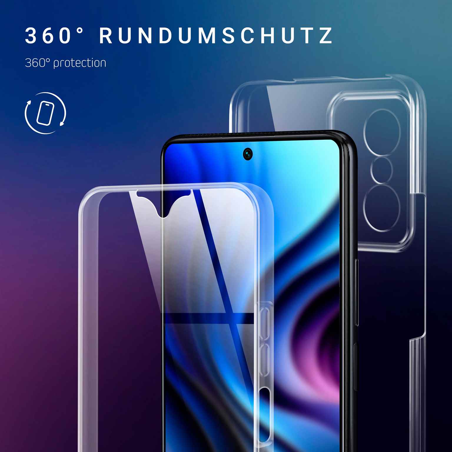 ONEFLOW Touch Case Xiaomi 11T Pro Komplett Hülle 360 Grad – Weiteres Produktbild 2 ONEFLOW Touch Case Xiaomi 11T Pro Komplett Hülle 360 Grad – Weiteres Produktbild 2