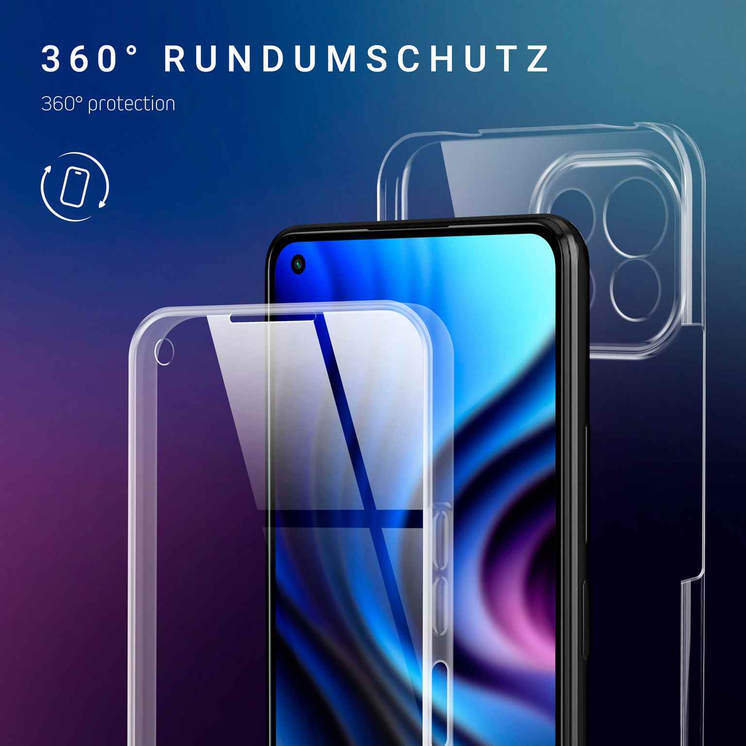 ONEFLOW Touch Case Xiaomi Mi 11 Lite Komplett Hülle 360 Grad – Weiteres Produktbild 2