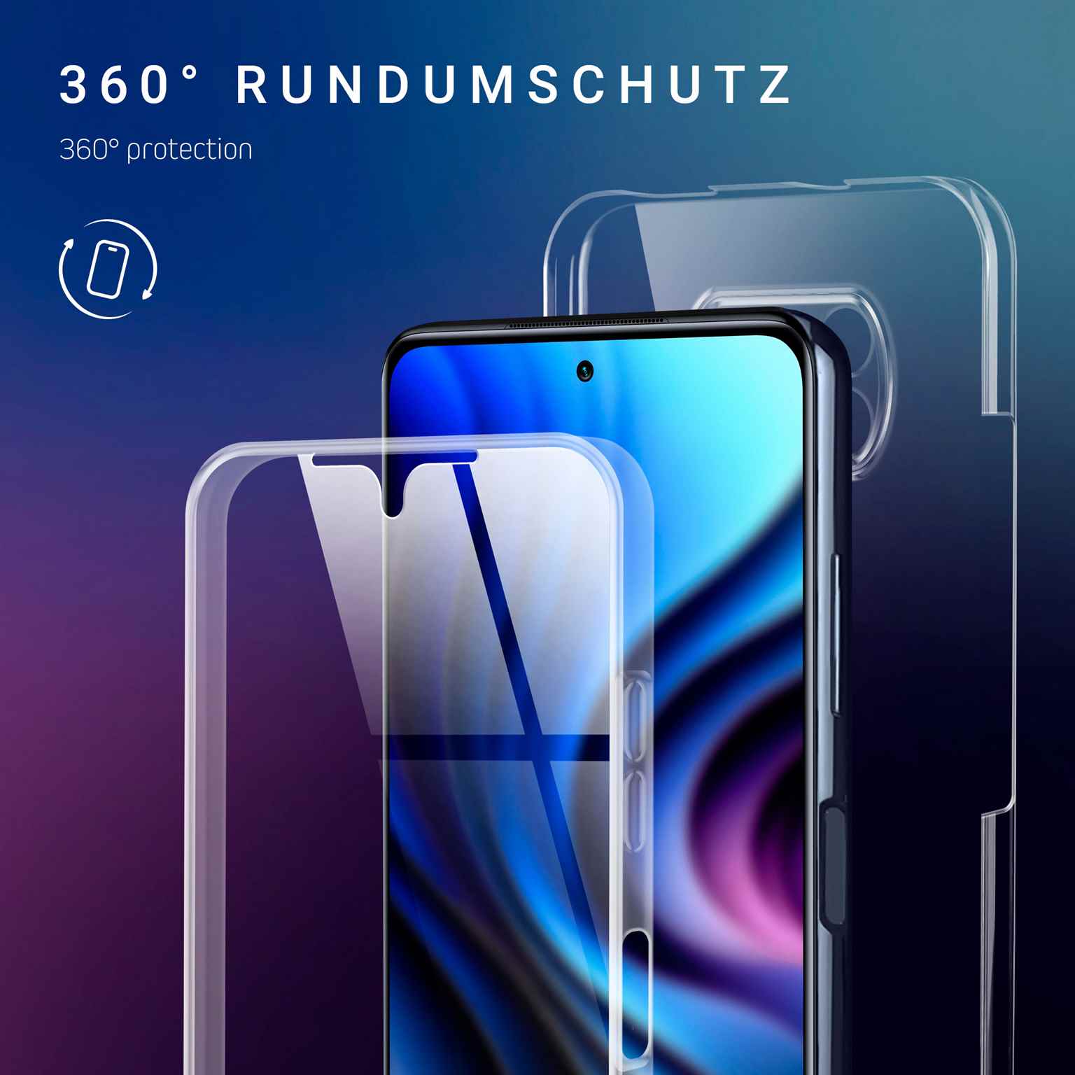 ONEFLOW Touch Case Poco X3 NFC Komplett Hülle 360 Grad – Weiteres Produktbild 2 ONEFLOW Touch Case Poco X3 NFC Komplett Hülle 360 Grad – Weiteres Produktbild 2