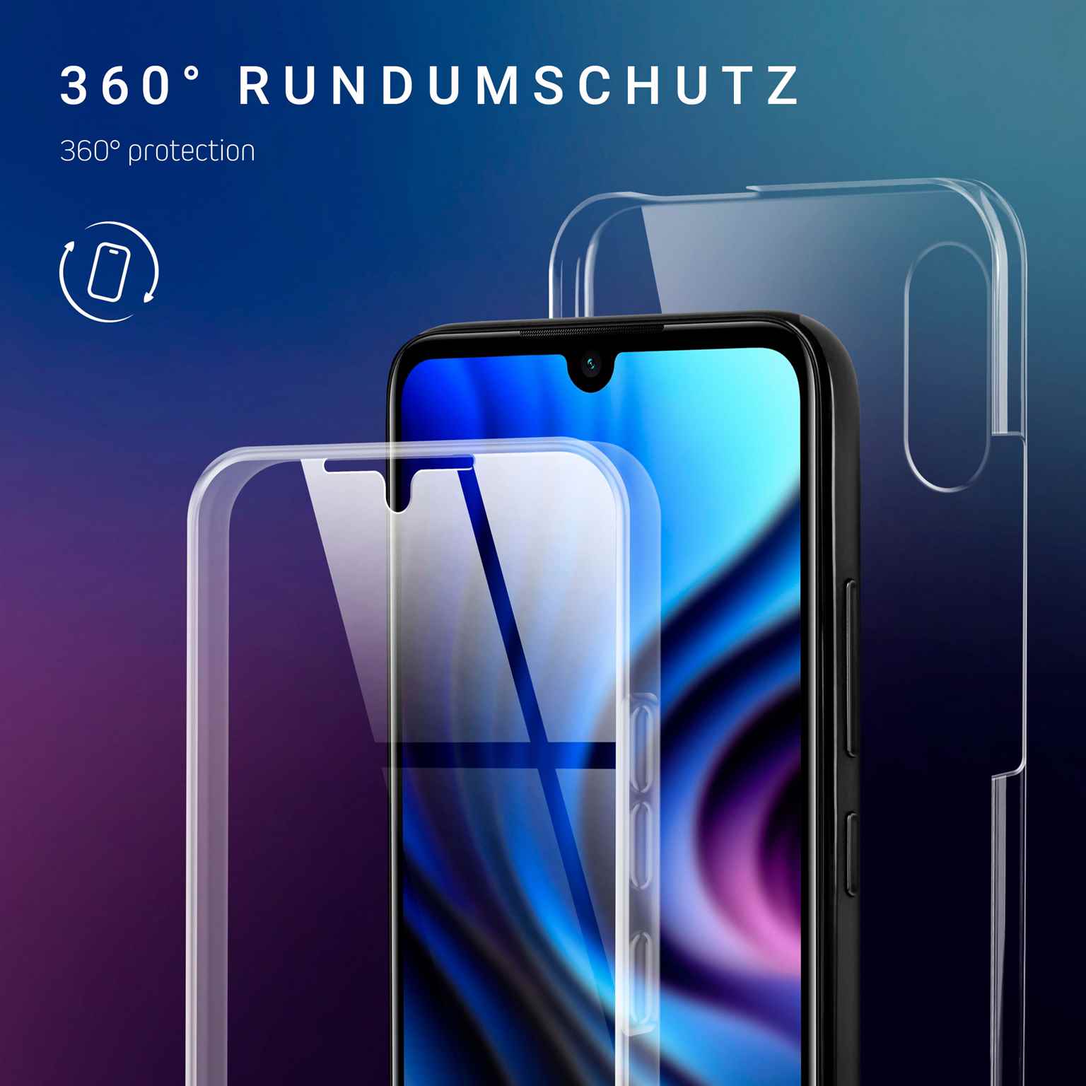 ONEFLOW Touch Case Redmi Note 7 Pro Komplett Hülle 360 Grad – Weiteres Produktbild 2 ONEFLOW Touch Case Redmi Note 7 Pro Komplett Hülle 360 Grad – Weiteres Produktbild 2