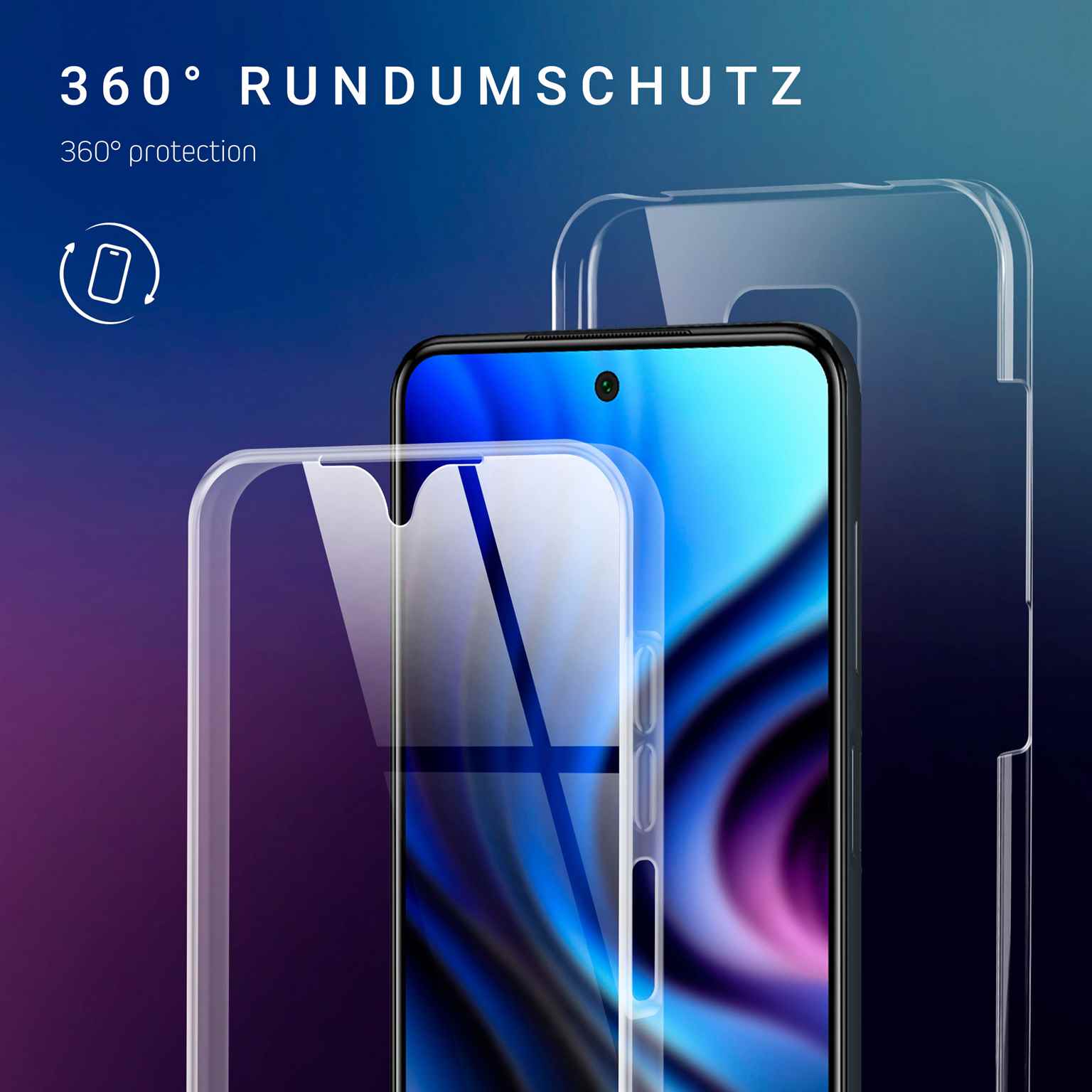 ONEFLOW Touch Case Redmi Note 9 Pro Komplett Hülle 360 Grad – Weiteres Produktbild 2 ONEFLOW Touch Case Redmi Note 9 Pro Komplett Hülle 360 Grad – Weiteres Produktbild 2