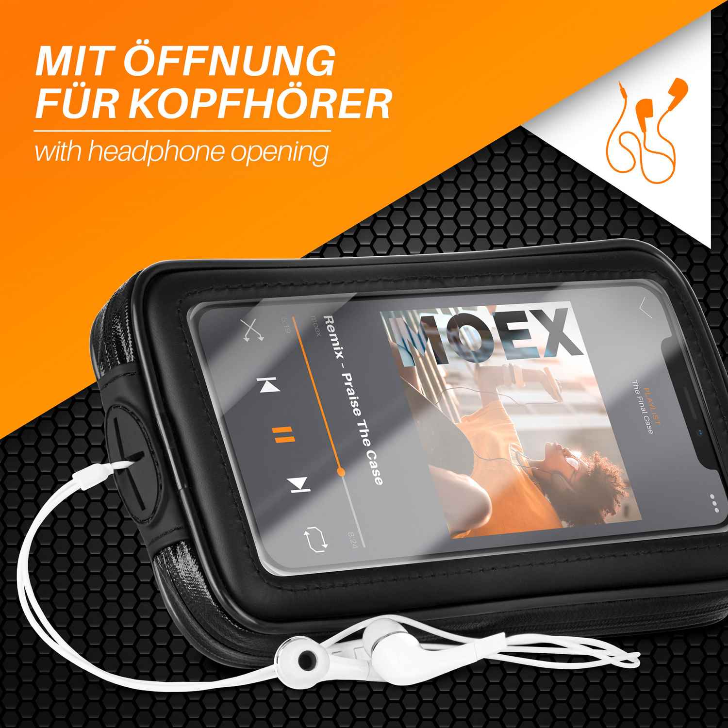 moex TravelCompact für Gigaset GS5 Lite – Lenker Fahrradtasche für Fahrrad, E–Bike, Roller uvm. – Weiteres Produktbild 2