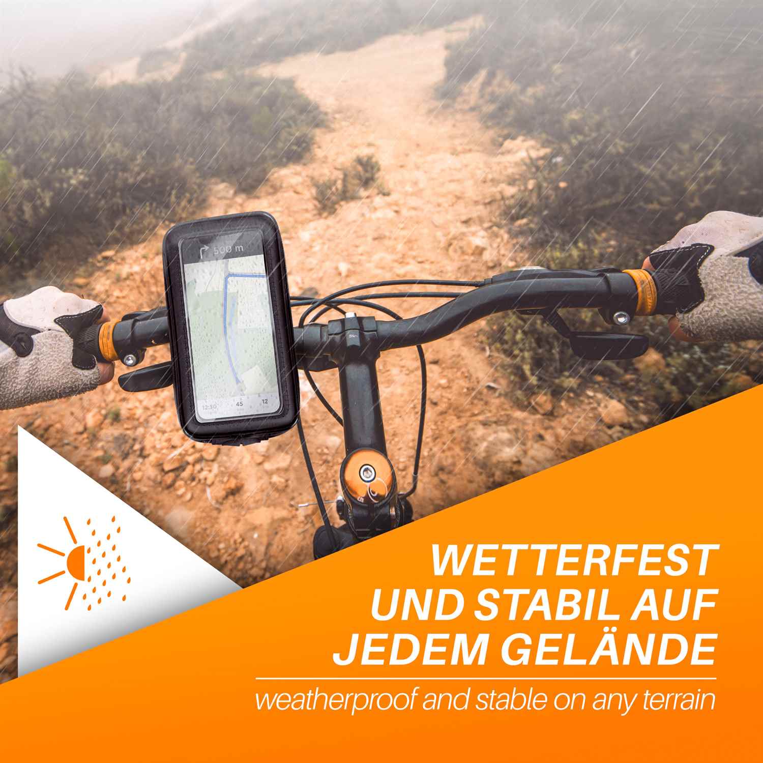 moex TravelCompact für Gigaset GS5 Lite – Lenker Fahrradtasche für Fahrrad, E–Bike, Roller uvm. – Weiteres Produktbild 5