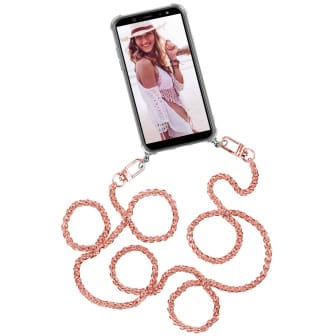 ONEFLOW Twist Case Samsung Galaxy S25 Plus Handykette – Metall Kette – Kette - Roségold ONEFLOW Twist Case Samsung Galaxy S25 Plus Handykette – Metall Kette – Kette - Roségold