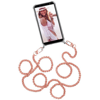 ONEFLOW ONEFLOW Twist Case Samsung Galaxy S8 Plus Handykette – Metall Kette – Kette - Roségold
