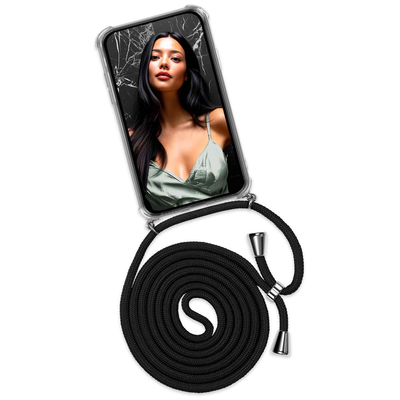 ONEFLOW Twist Case iPhone 14 Pro Handykette – Stoff Kordel – undefined