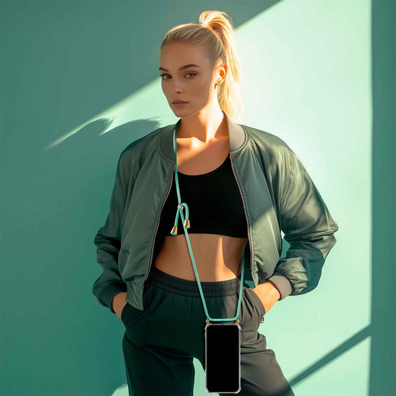 ONEFLOW Twist Case iPhone XR Handykette – Stoff Kordel – Weiteres Produktbild 4